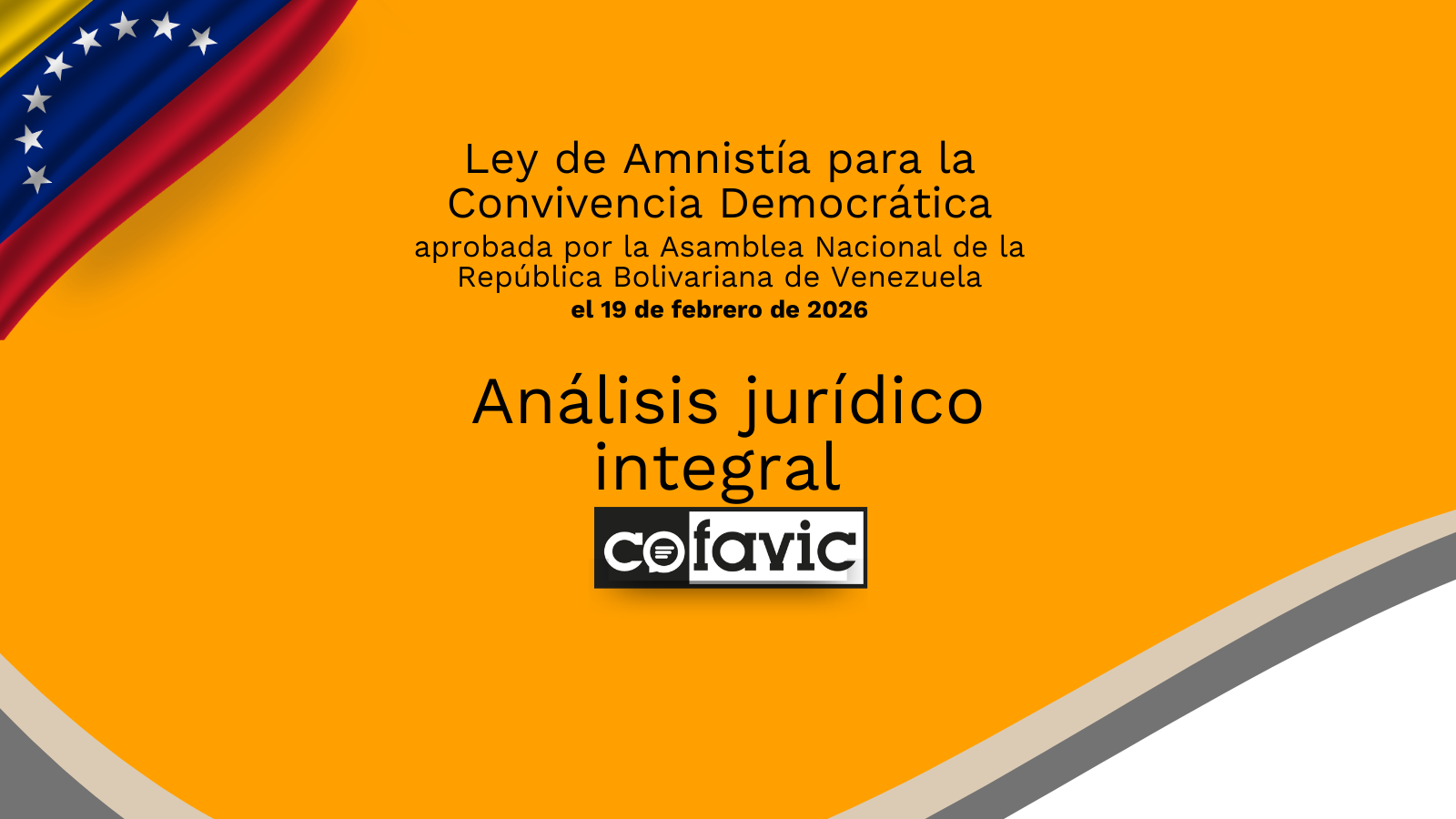 COFAVIC Ley de Amnistía 2026, análisis integral